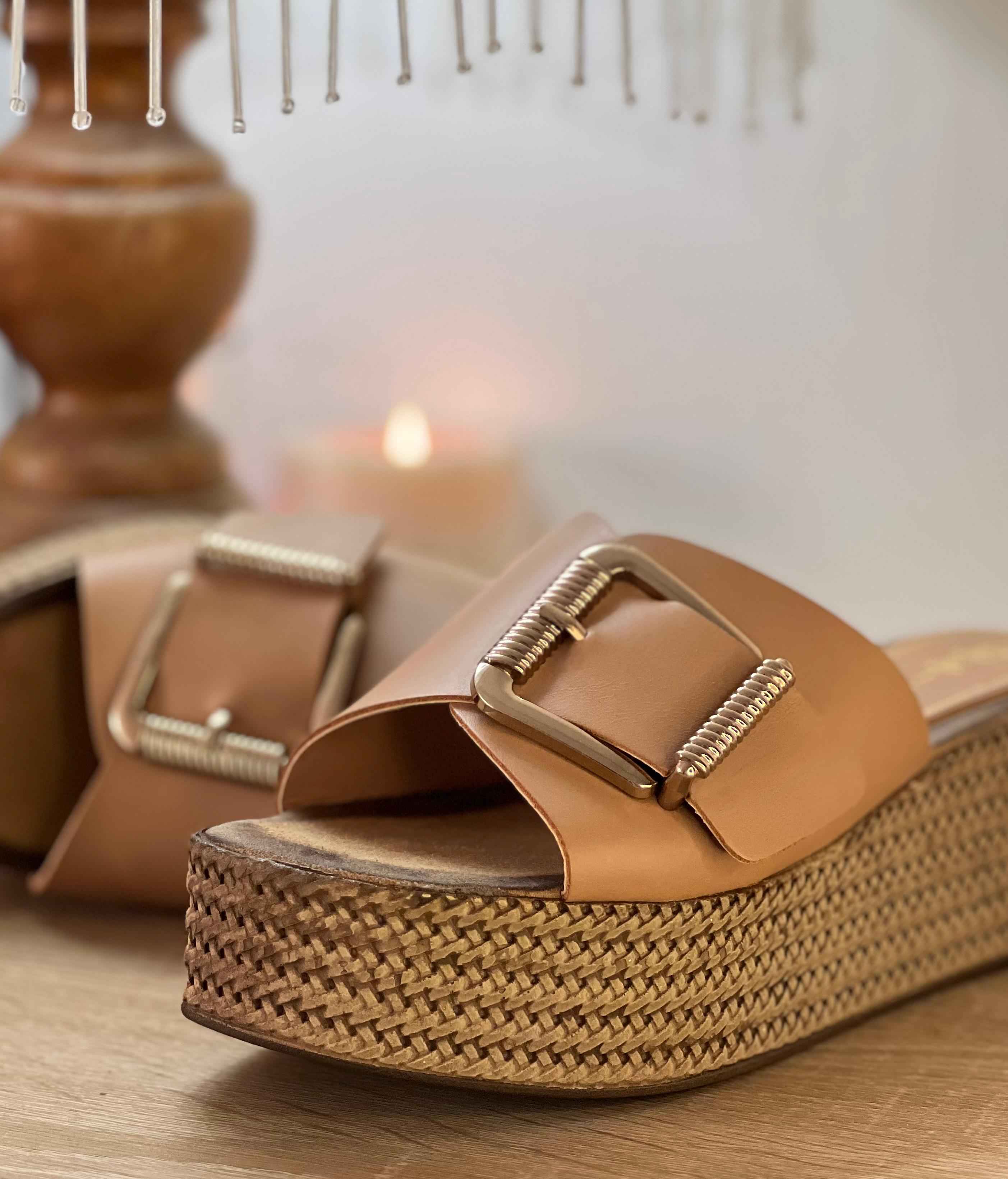 Sabot Cuir compensé Boucle 2