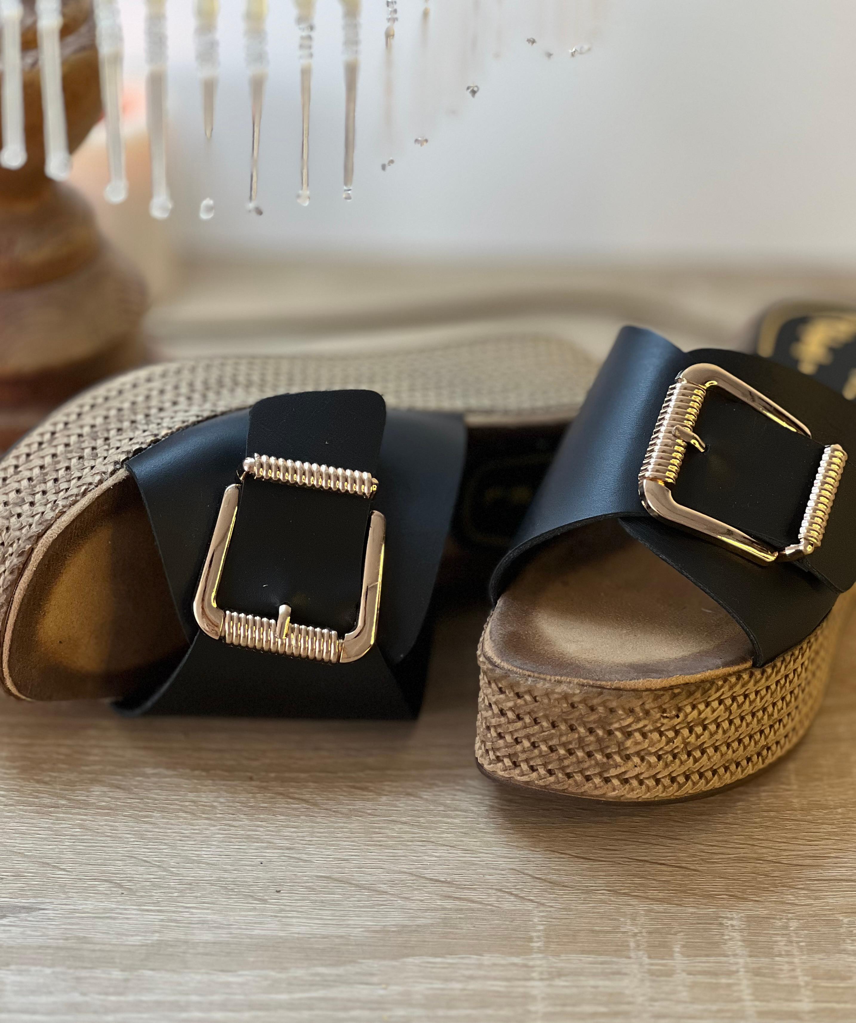 Sabot Cuir compensé Boucle 1