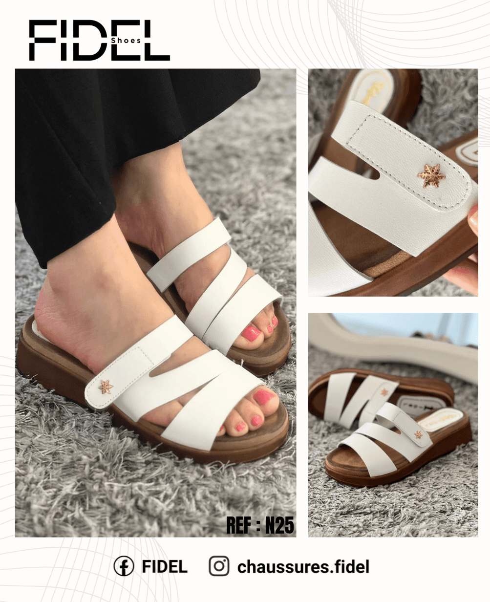 Sabot Cuir avec attache réglables  1